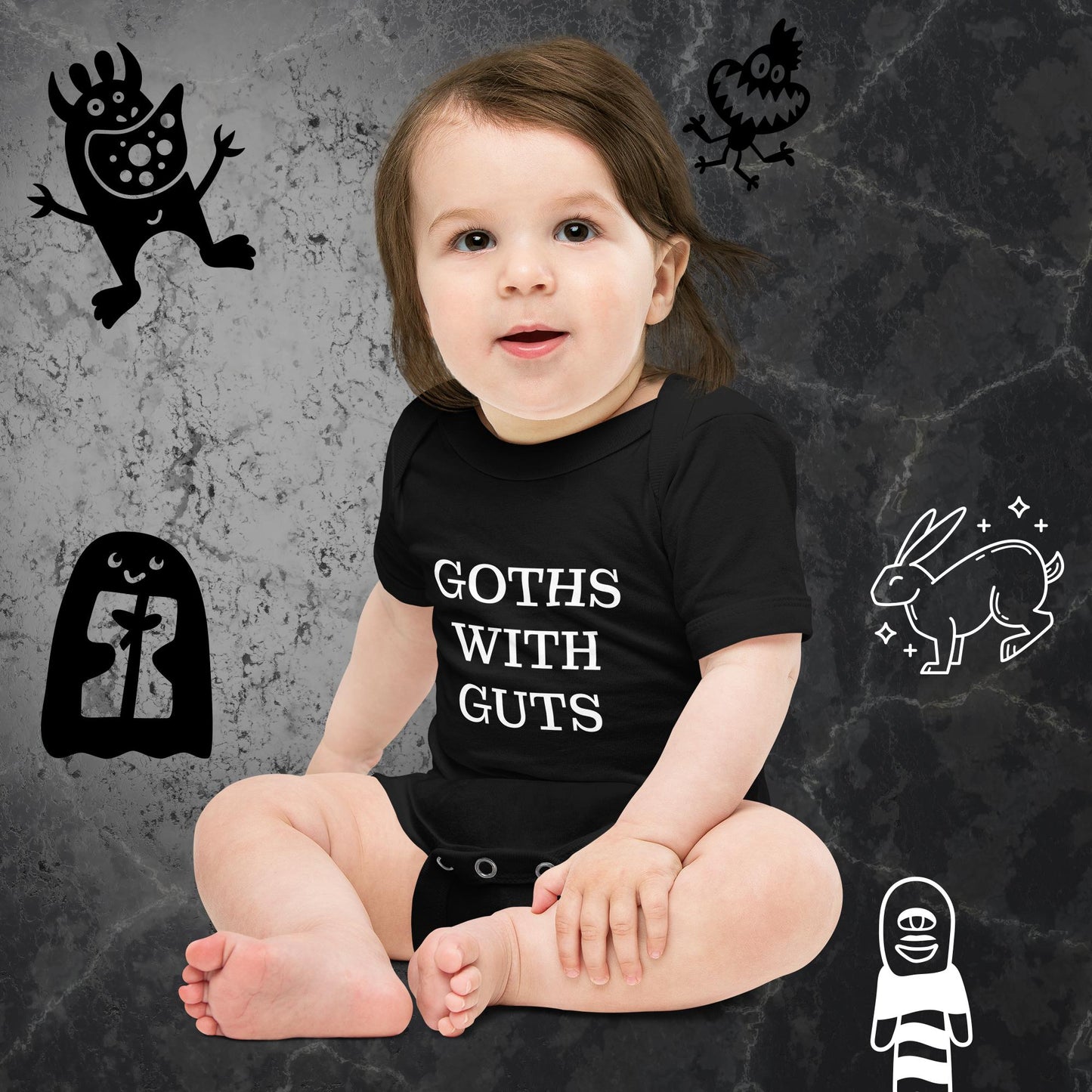 Goths With Guts Baby Onesie