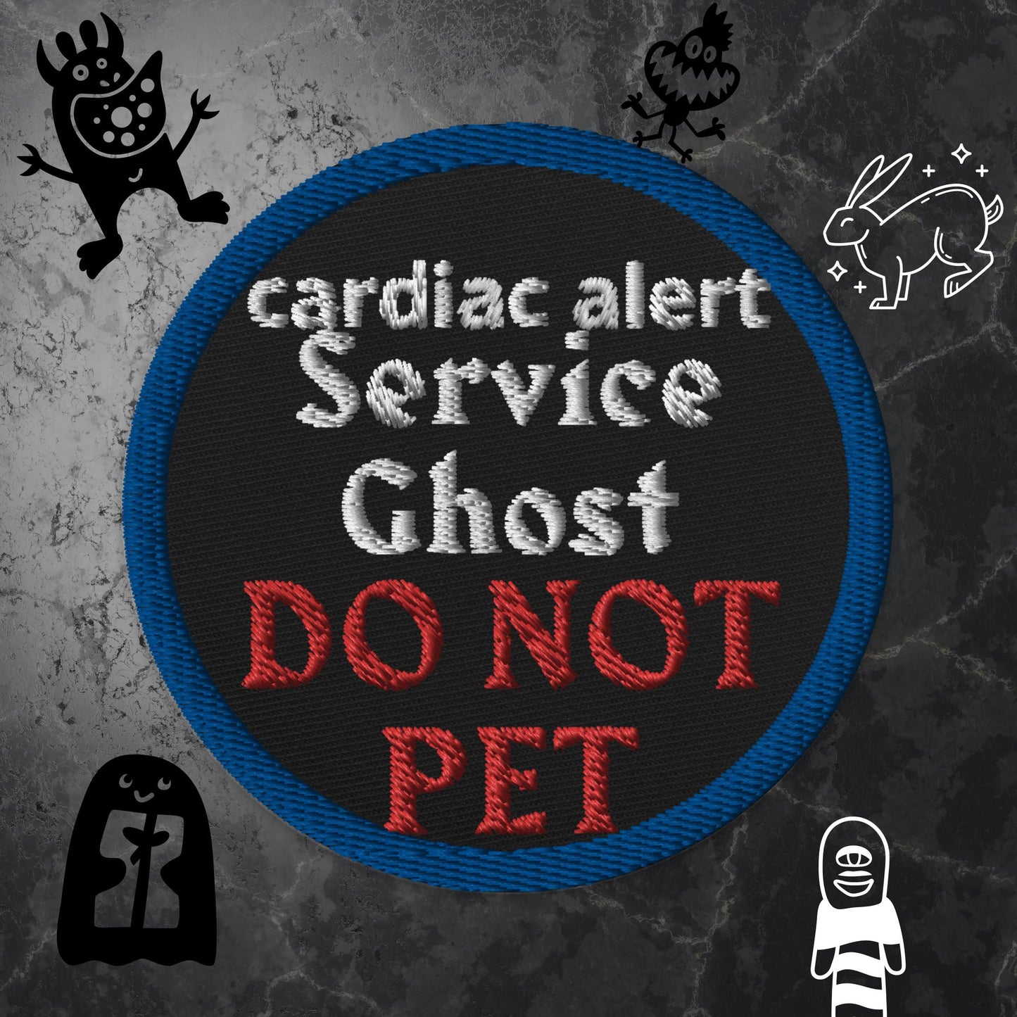 cardiac alert service ghost DO NOT PET Patch