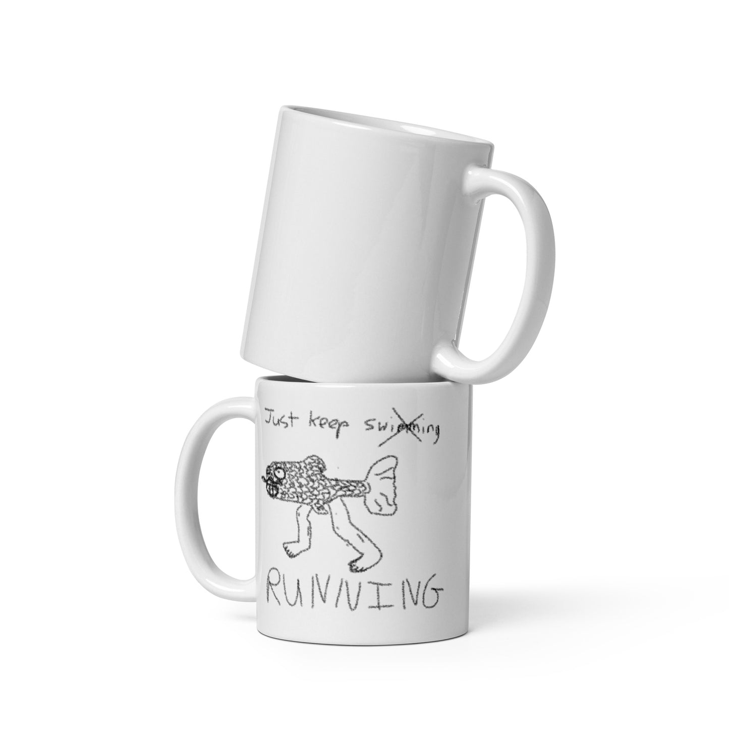 Just Keep xSwimmingx Running Mug