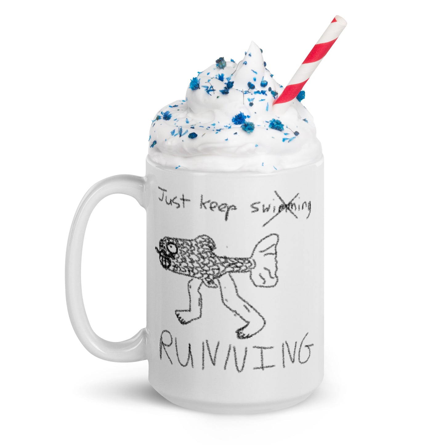 Just Keep xSwimmingx Running Mug