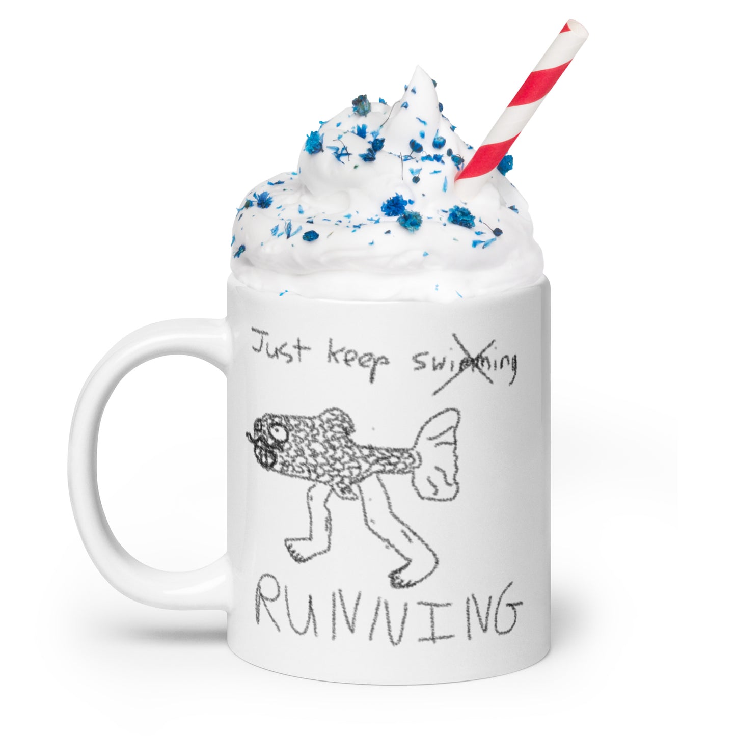 Just Keep xSwimmingx Running Mug